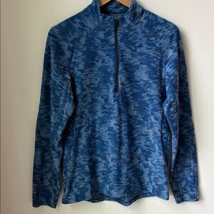 Lululemon Men's Surge Warm 1/2 Zip Blue Running Hiking Walking Stretch Size M